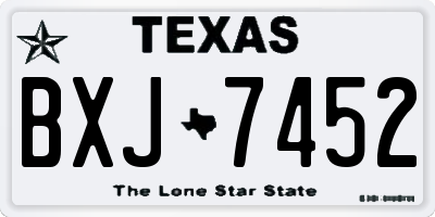 TX license plate BXJ7452