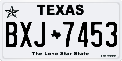 TX license plate BXJ7453
