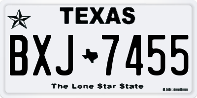 TX license plate BXJ7455