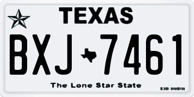 TX license plate BXJ7461