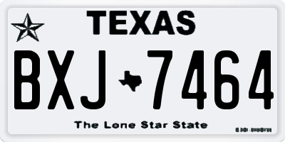 TX license plate BXJ7464