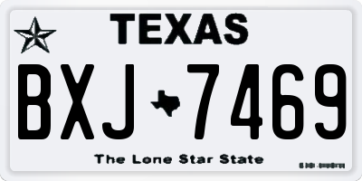TX license plate BXJ7469