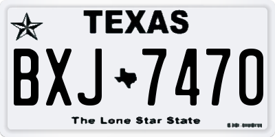 TX license plate BXJ7470