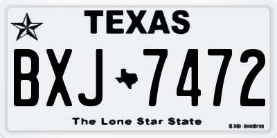TX license plate BXJ7472