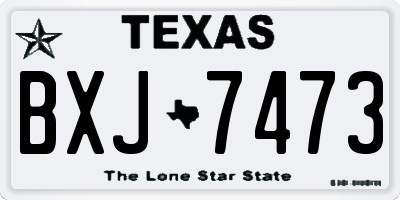 TX license plate BXJ7473