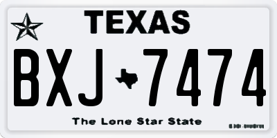 TX license plate BXJ7474