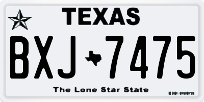 TX license plate BXJ7475