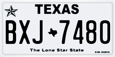TX license plate BXJ7480