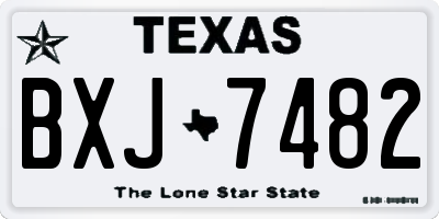 TX license plate BXJ7482