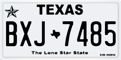 TX license plate BXJ7485