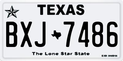 TX license plate BXJ7486