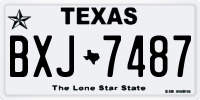TX license plate BXJ7487