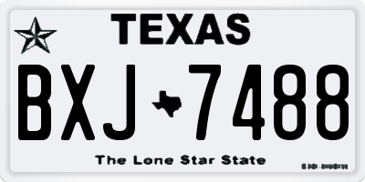 TX license plate BXJ7488