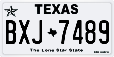 TX license plate BXJ7489