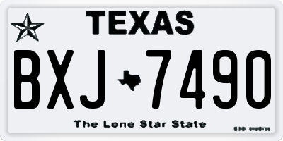 TX license plate BXJ7490