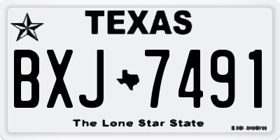 TX license plate BXJ7491