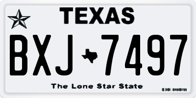 TX license plate BXJ7497