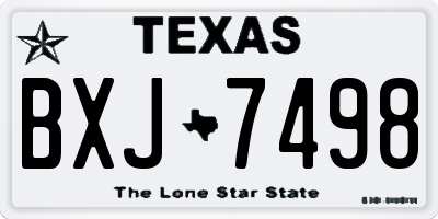 TX license plate BXJ7498