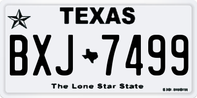 TX license plate BXJ7499