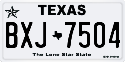 TX license plate BXJ7504