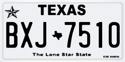 TX license plate BXJ7510