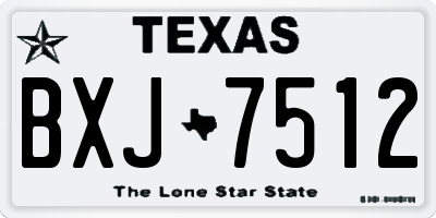 TX license plate BXJ7512