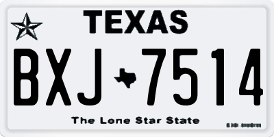 TX license plate BXJ7514