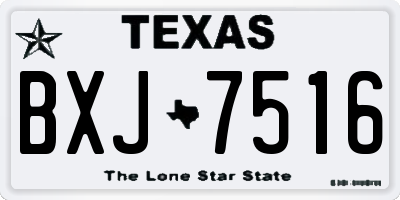 TX license plate BXJ7516