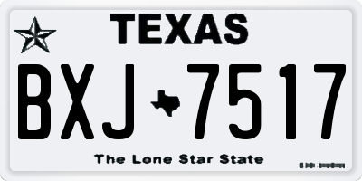 TX license plate BXJ7517