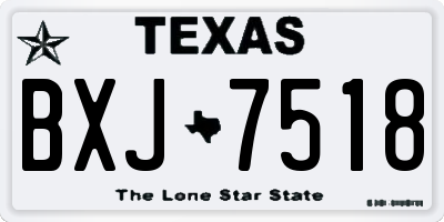 TX license plate BXJ7518