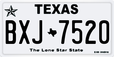 TX license plate BXJ7520