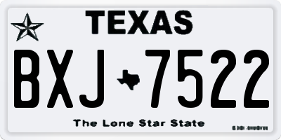 TX license plate BXJ7522