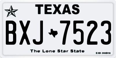 TX license plate BXJ7523