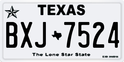 TX license plate BXJ7524