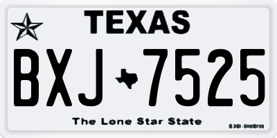 TX license plate BXJ7525