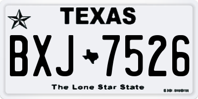 TX license plate BXJ7526