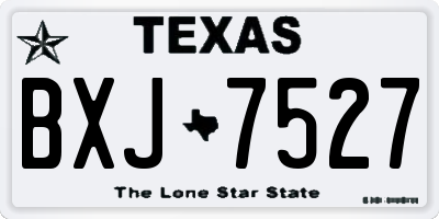TX license plate BXJ7527