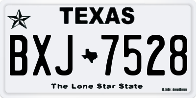 TX license plate BXJ7528