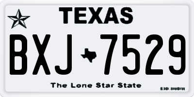 TX license plate BXJ7529