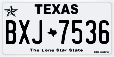 TX license plate BXJ7536