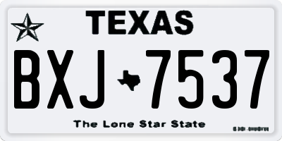 TX license plate BXJ7537