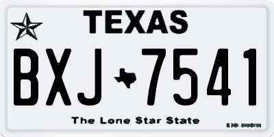 TX license plate BXJ7541