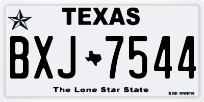 TX license plate BXJ7544