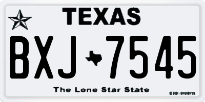TX license plate BXJ7545