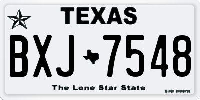 TX license plate BXJ7548