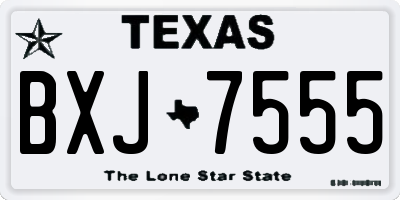 TX license plate BXJ7555