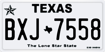 TX license plate BXJ7558