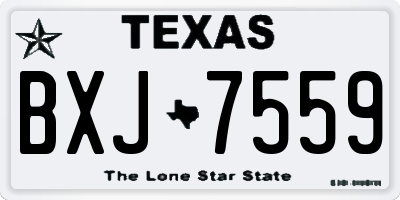 TX license plate BXJ7559
