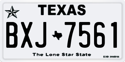 TX license plate BXJ7561