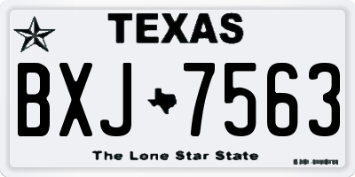 TX license plate BXJ7563